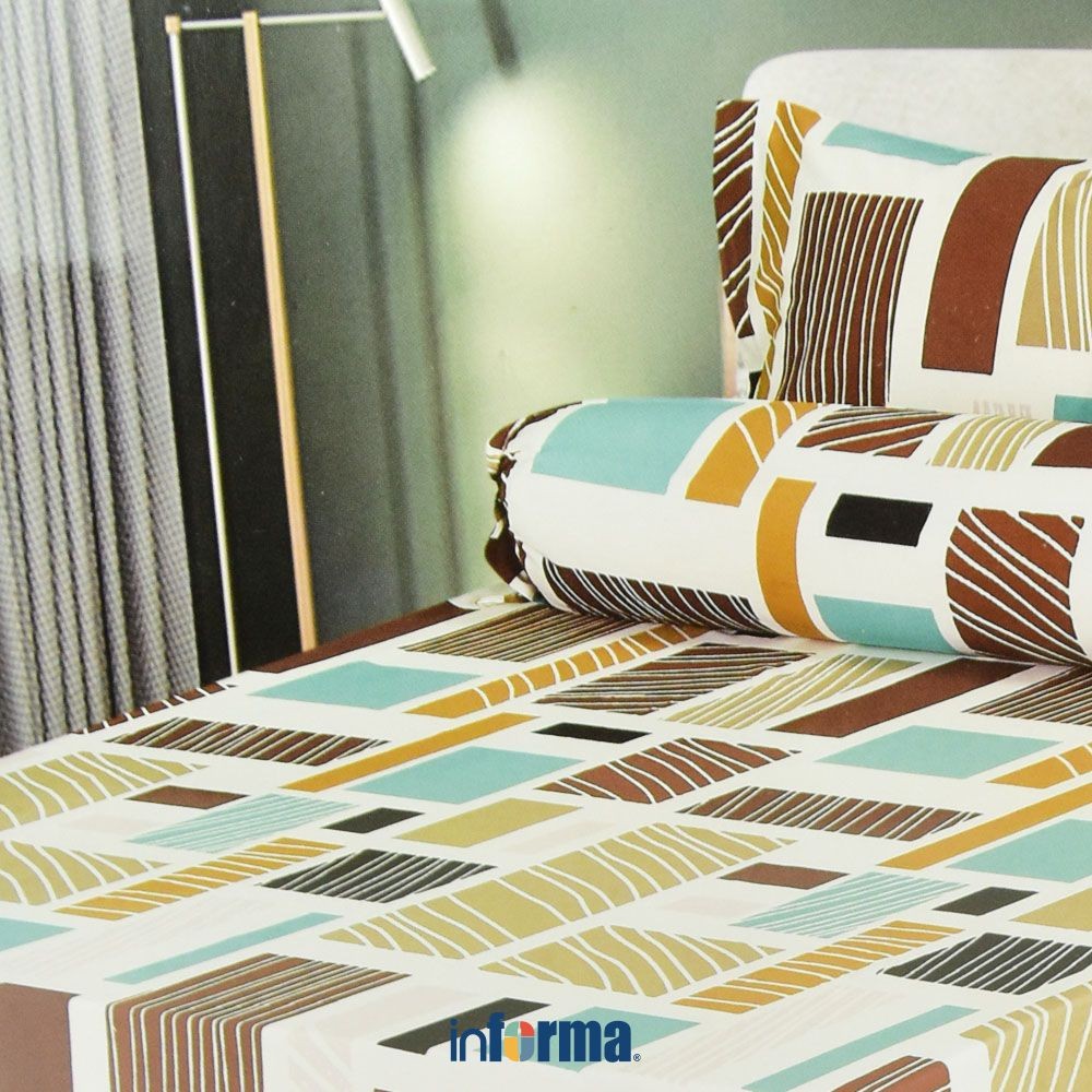 Informa Linotela Seprai King Katun Tiana 180x200 cm Set 5 pcs Sprei Seprei Sprai Sepray Bed Sheet