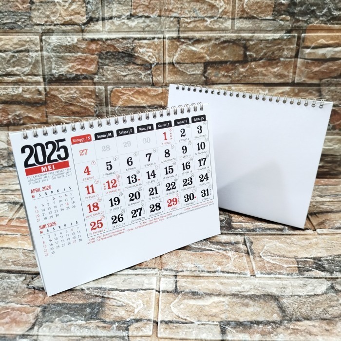 

Kalender Meja Kerja /Kantor Penopang Tebal & Biasa 2025 (MJ) - Landscape Tebal - landscape biasa