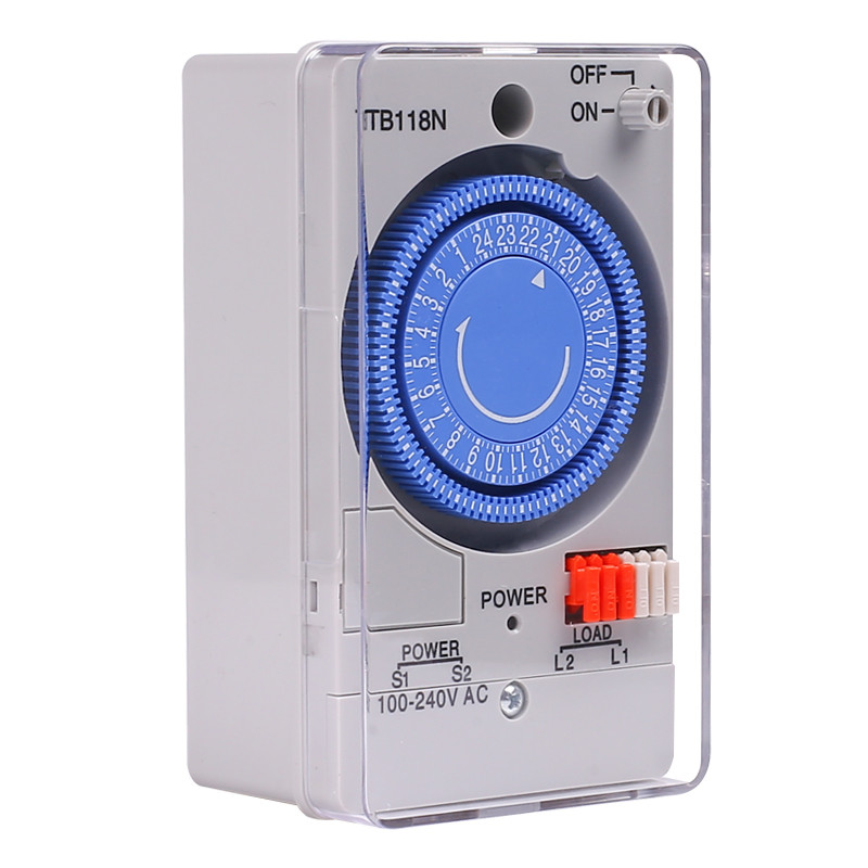 TB118N Mechanical Timer Switch Mini Mechanical Timer Relay Mechanical Timer Switch 230V 60Hz 24 Hour