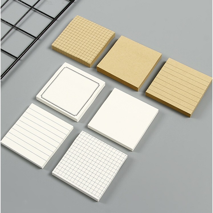 

Kraft Lined Sticky Notes Self-Adhesive Stick Memo Pads Eye Protection Paper Multiple Designs Posted It Office School Supplies