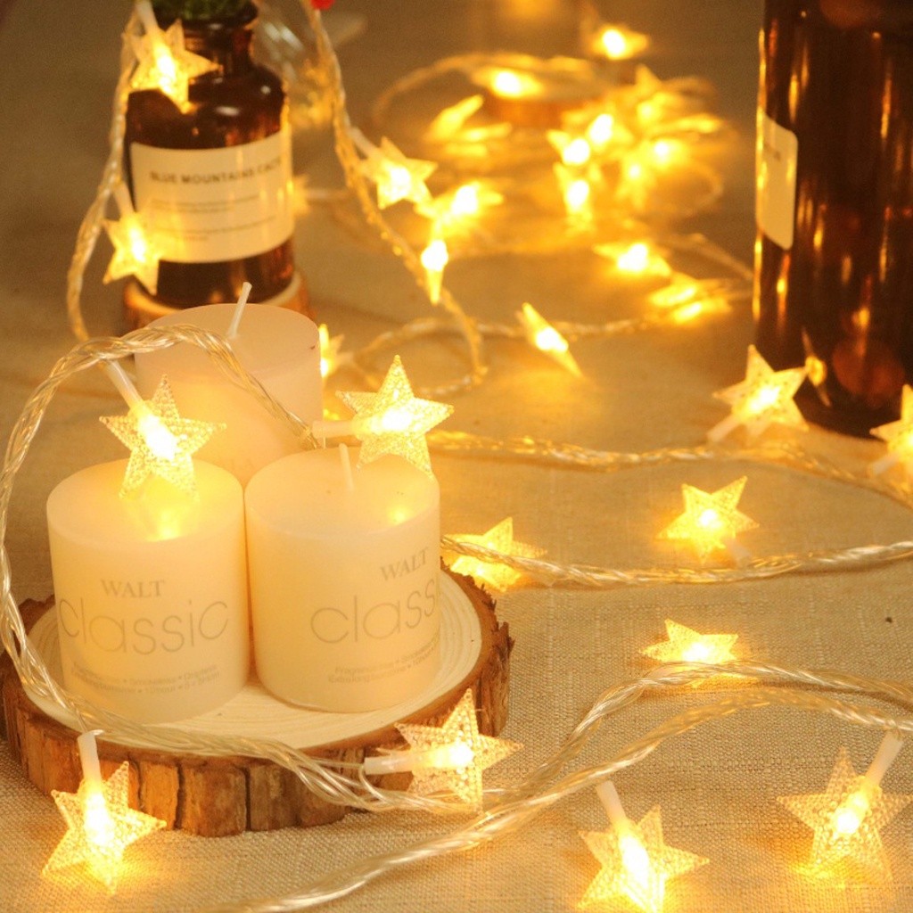 Lampu Kelap 5 Meter LED Bintang Warna Warni Hias Lampu LED Natal Hias