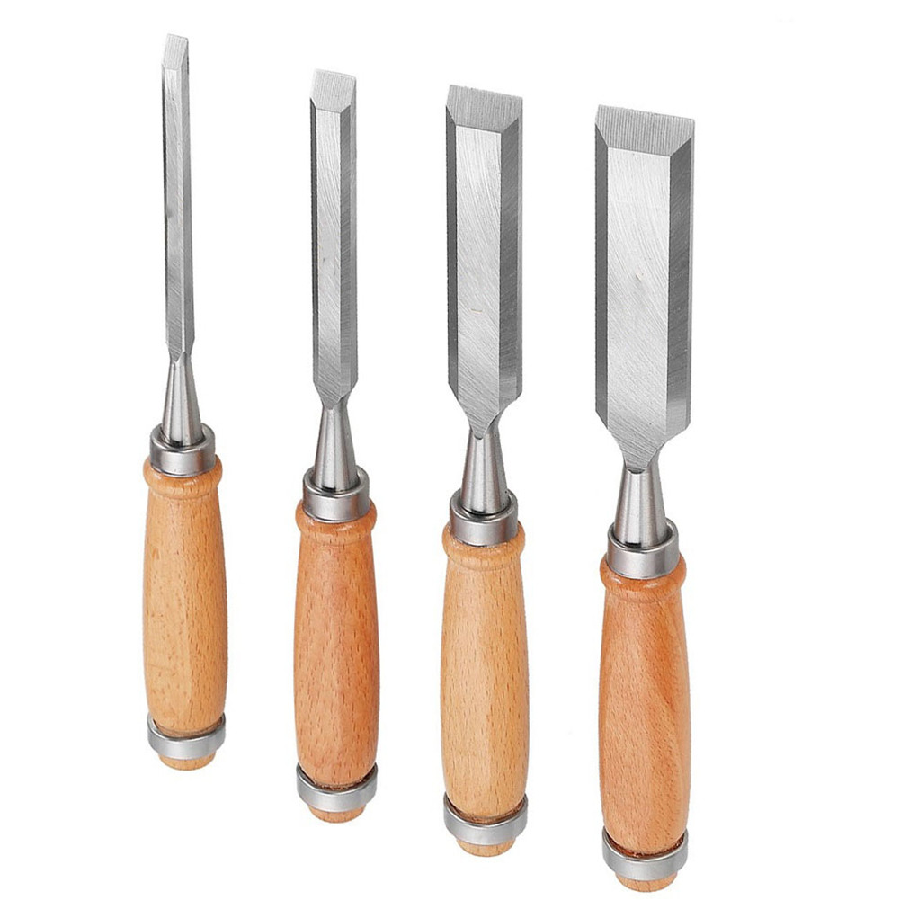 

1pc Wood Carving Chisel Woodcut Wood Sculpture Flat Chisel Wood Carve DIY Woodworking Hand Tool 6/12/18/24mm Carving Knives
