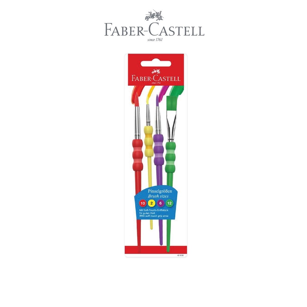 

Faber-Castell Grip Brush Kuas Set 4 Colours