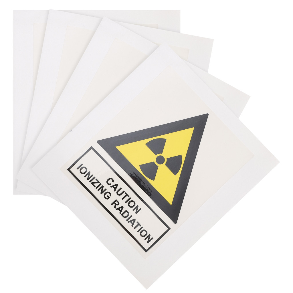 

4 Pcs Radiation Signboard Hazard Warning Labels Stickers Applique Caution Pet Decals Industry