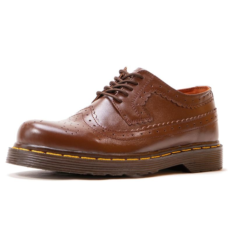 Sepatu Boots Pria Low Boot Wingtip Kulit Asli Like Docmart T.1061 Sepatu Pria Hitam Model Wingtip
