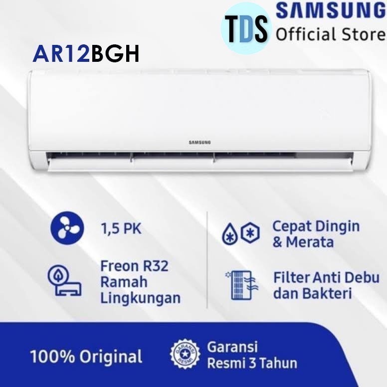 Samsung AC Split 1.5pk 1.5 pk AR12BGHQASINSE R32 R 32 1,5 12BGH 12BGHQ