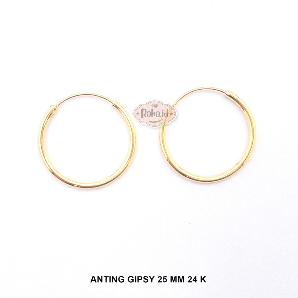 Anting Korean Style Anting Clip Gipsy Motif Polos 25mm 1598