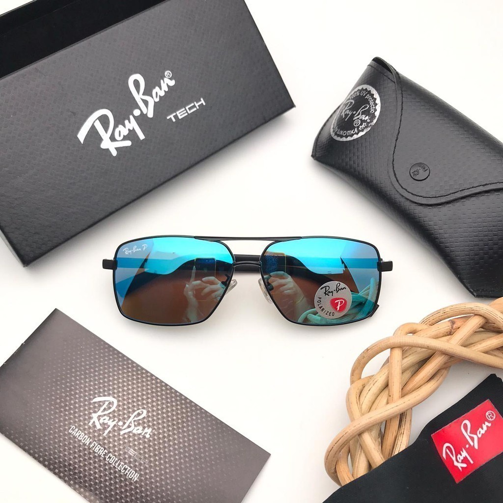 KACAMATA TERBARU RAY BAN 4535 SPORT FASHION LENSA POLARIZED KACA ASLI FRAME TITANIUM ANTI ORIGINAL F