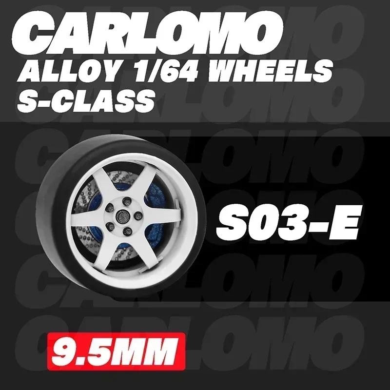 1/64 Alloy CARLOMO 9.5mm Wheels or COOLCARIFUN 10.5mm Wheel with Brake and Tires 1:64 Model Car TLV/