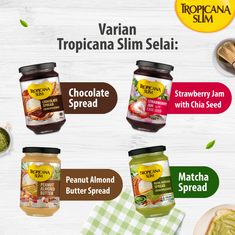 

QH Duo Rasa - Tropicana Slim Royal Matcha Spread 300 g & Tropicana Slim Chocolate Spread 300g
