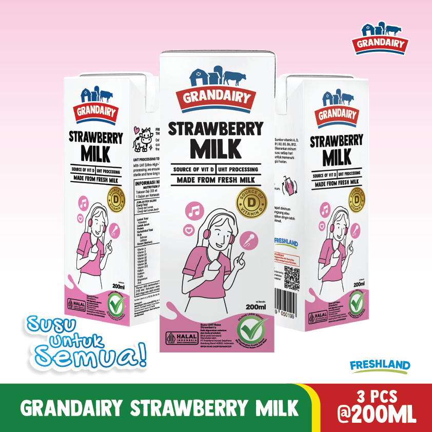 

Bundle 3 - Susu Grandairy UHT Strawberry 200ML