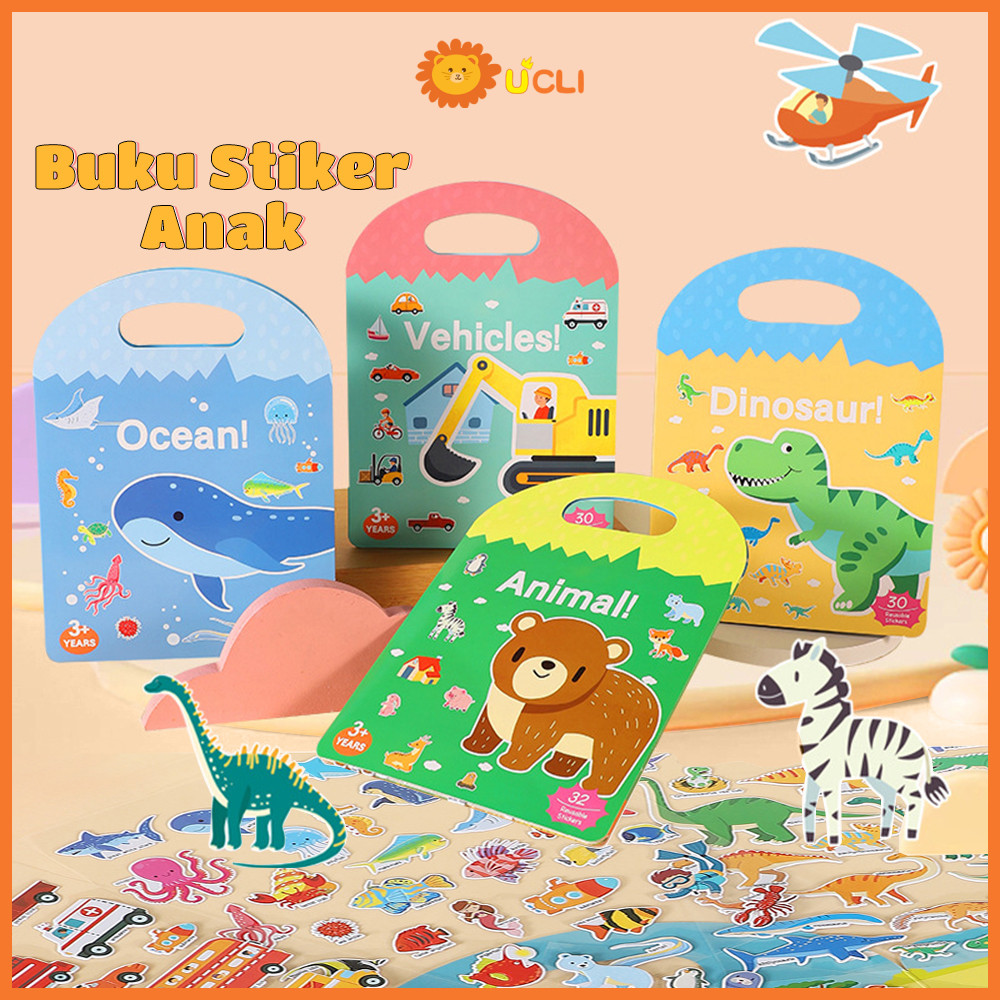 

Ucli Buku Stiker Jelly Anak Reuseable Sticker Mainan Edukasi Anak Sticker Activity Book