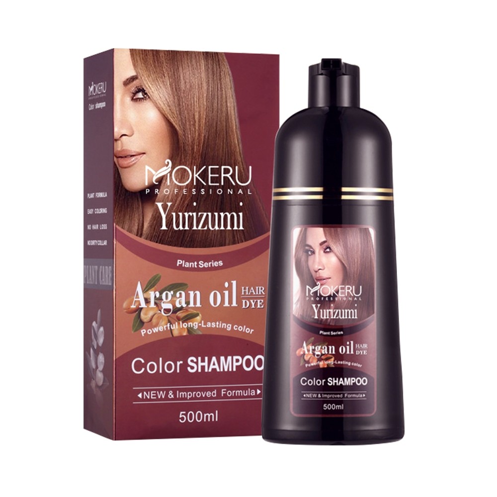 Mokeru Argan Oil 500ML Black dan Dark brown MOKERU SHAMPOO SEMIR HERBAL/ SHAMPOO UBAN/MAGIC SHAMPOO 
