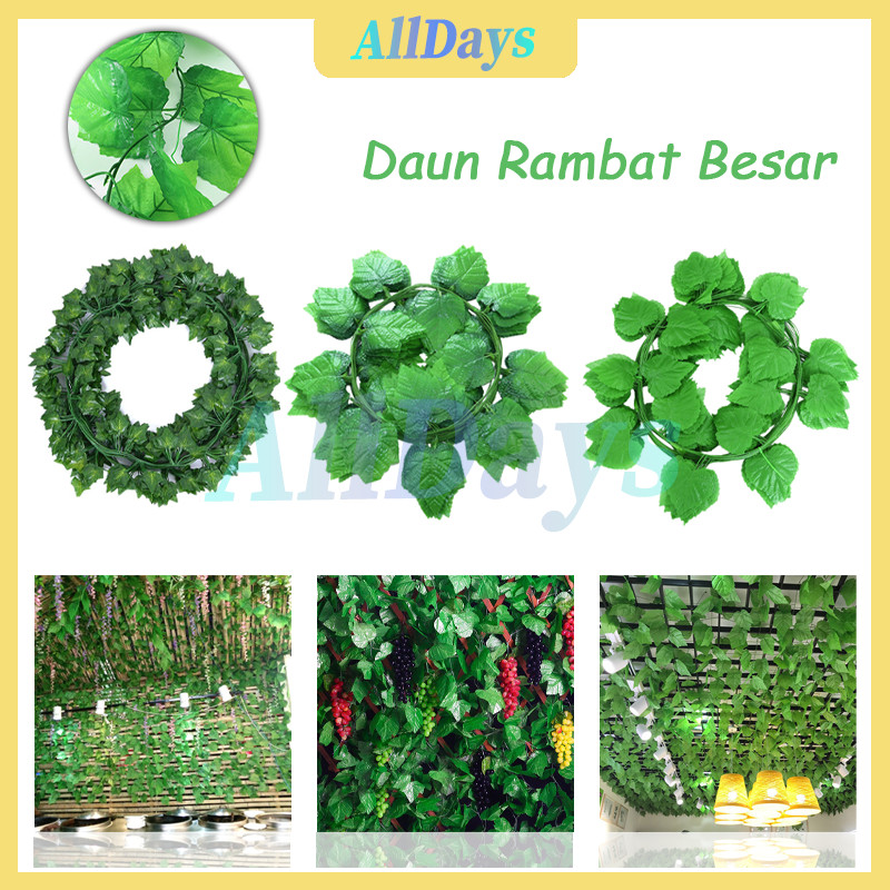 Daun Rambat Plastik Palsu Artificial / Plastik Sulur Daun Imitasi Daun/Daun Sulur / Daun Hias / Daun