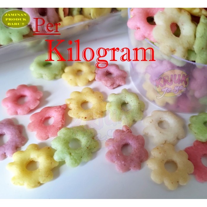

⭐BISA COD⭐ Kerupuk SAKURA MINI Warna Warni ( 1 Kg )