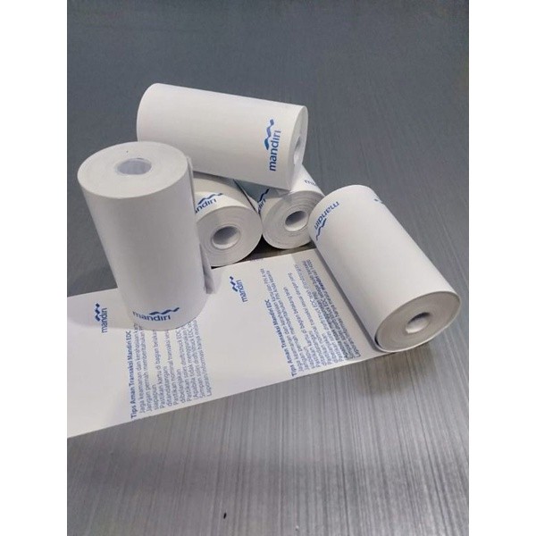 

KERTAS STRUK THERMAL LOGO MANDIRI 57X30 /58x30 UNTUK MESIN edc