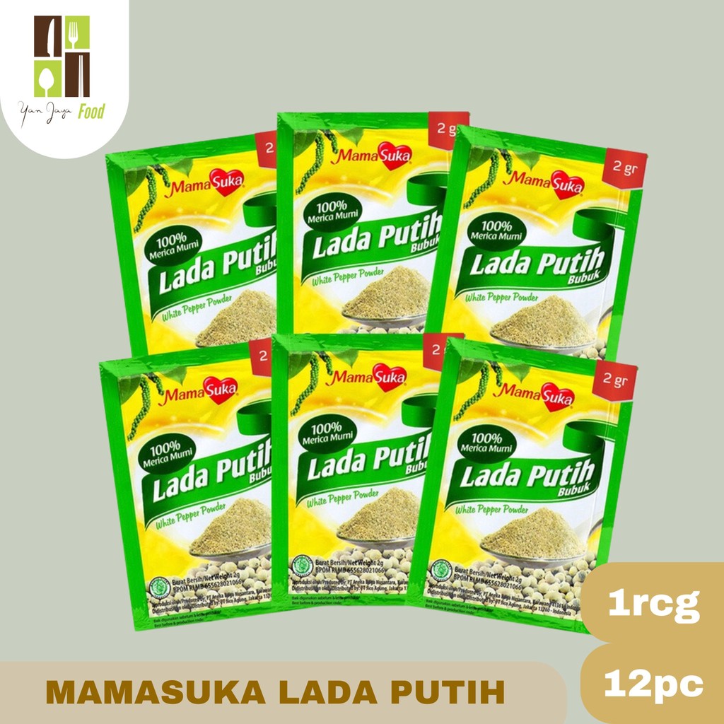 

Mamasuka Lada Putih Bubuk / Merica Bubuk / White Pepper / 1rcg (12pcs)
