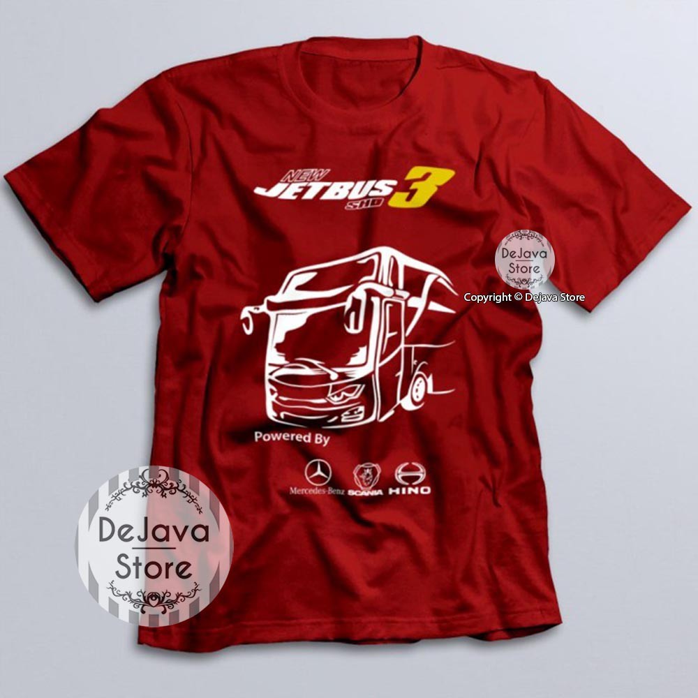 Kaos Bismania Jetbus 3 SHD Mercedes Benz Scania Hino - Baju Distro Bus Premium Eksklusif | 1591