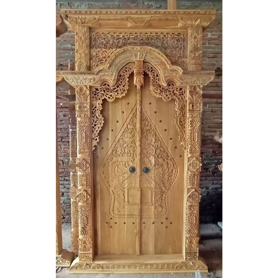 Pintu Gebyok Jati Ukir Jepara Pintu Model Kelir Wayang