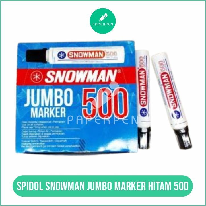 

[S_ATK] Spidol Snowman Jumbo Marker Hitam 500