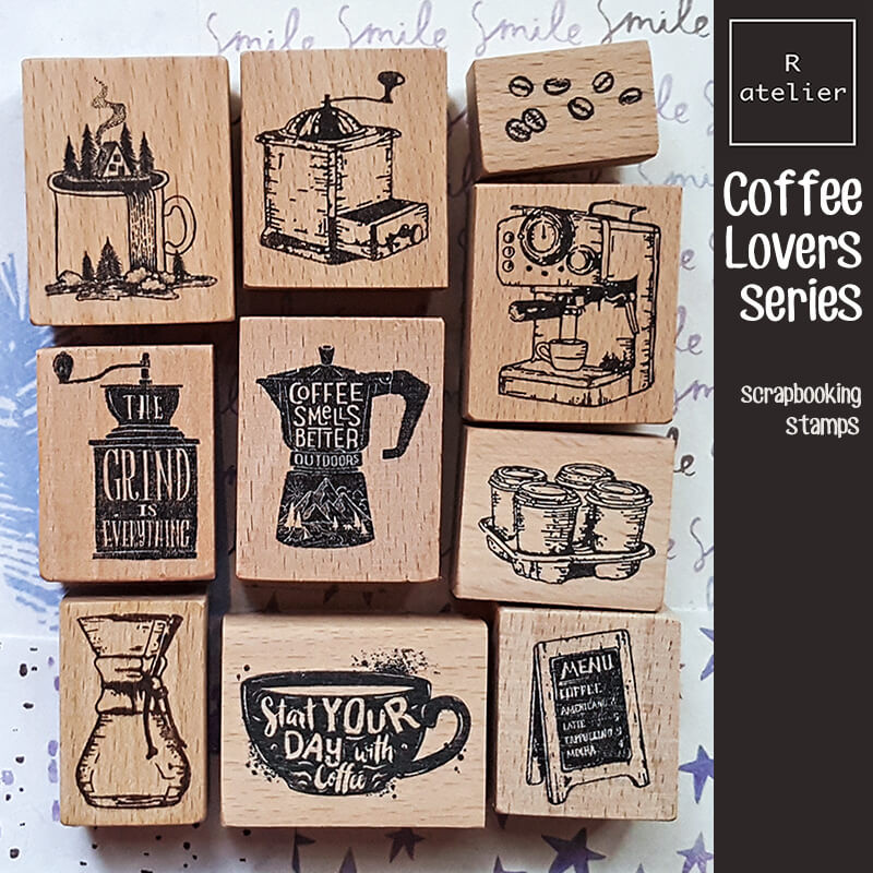 

Stamp Coffee Kawaii Scrapbooking 8 Type Diary Decoration Journal Scrapbook Cute Journaling Wooden Stamps