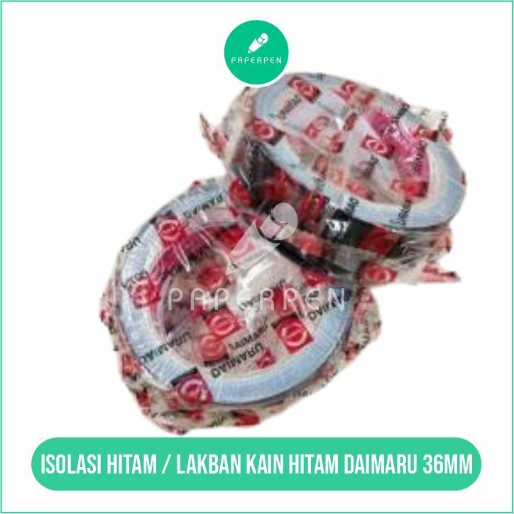 

(PST.ATK) Isolasi Hitam / Lakban Kain Hitam Daimaru 36Mm