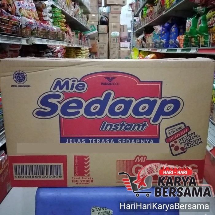 

MIE SEDAAP INSTAN MI GORENG ISI 40PCS X 90GR -PER KARTON