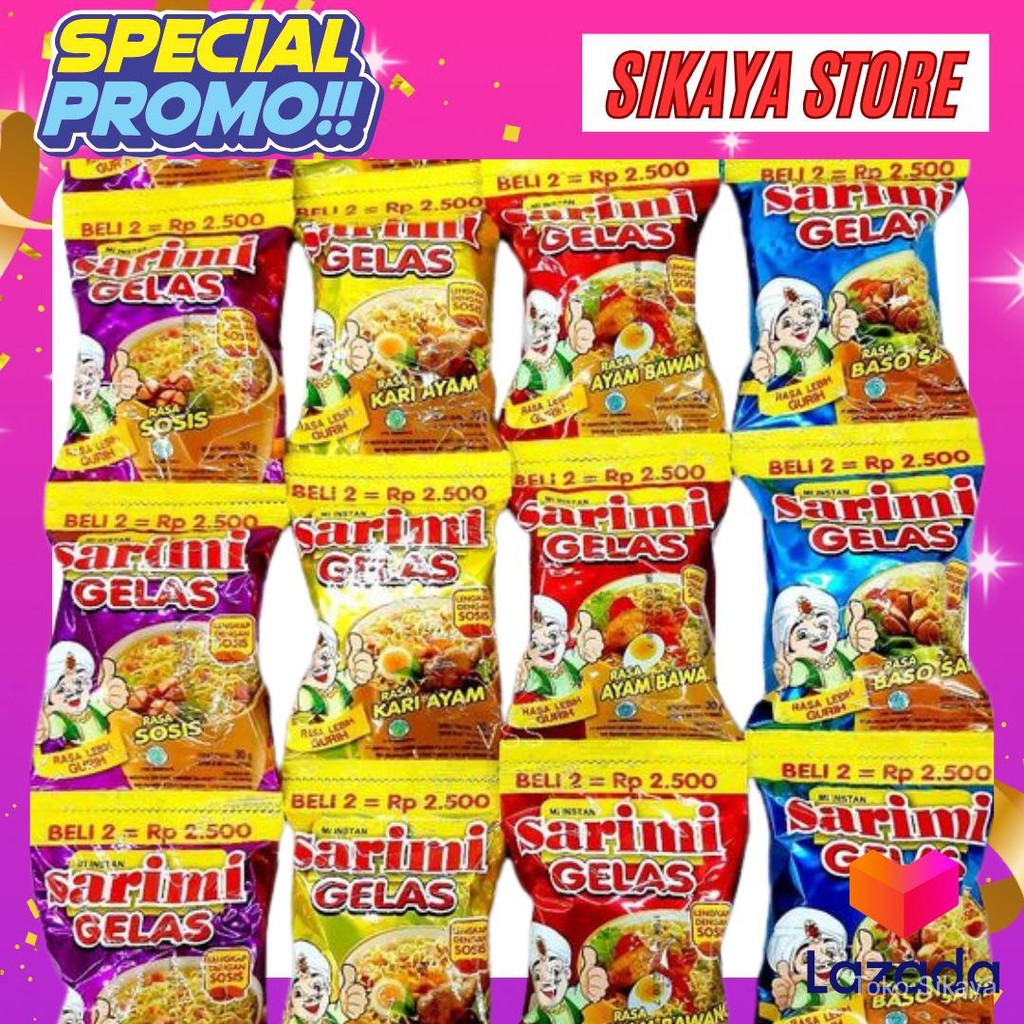 

Sarimi - Sari mie - Sarimie Gelas yumi renceng 10pcs