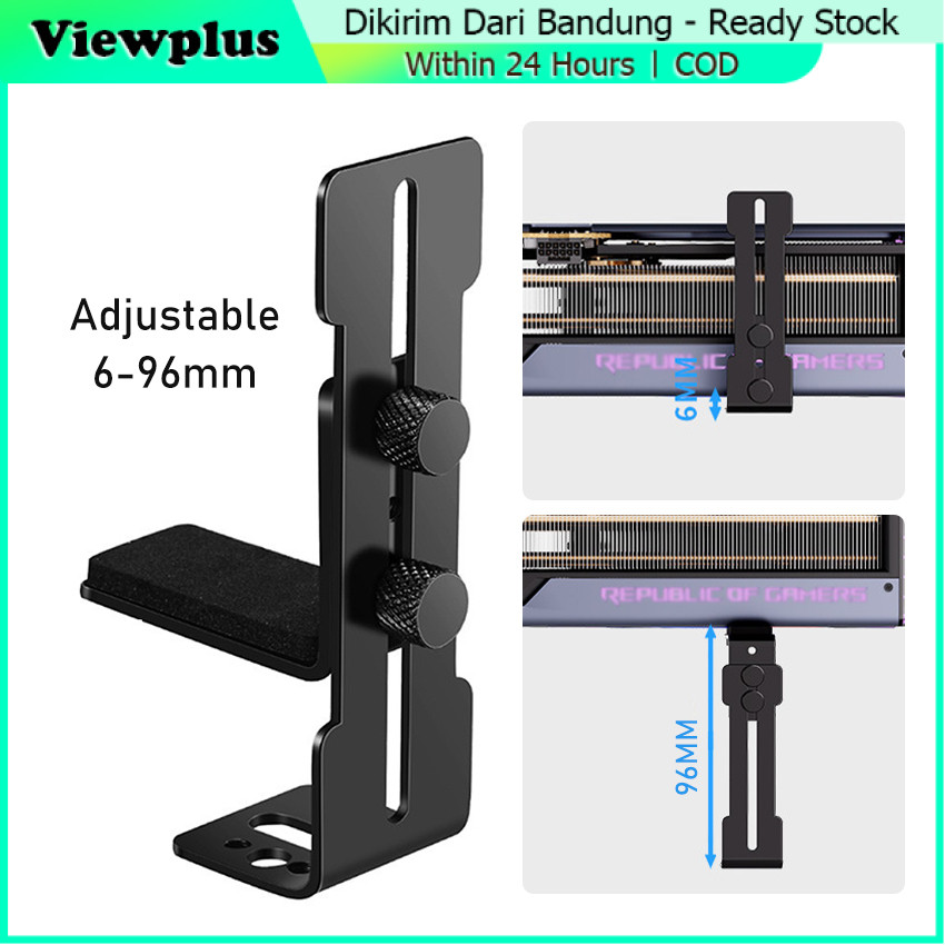 Retractable VGA Gpu Holder Stand Aluminium Vertical VGA Holder Rotary VGA Graphic Card Support Brack