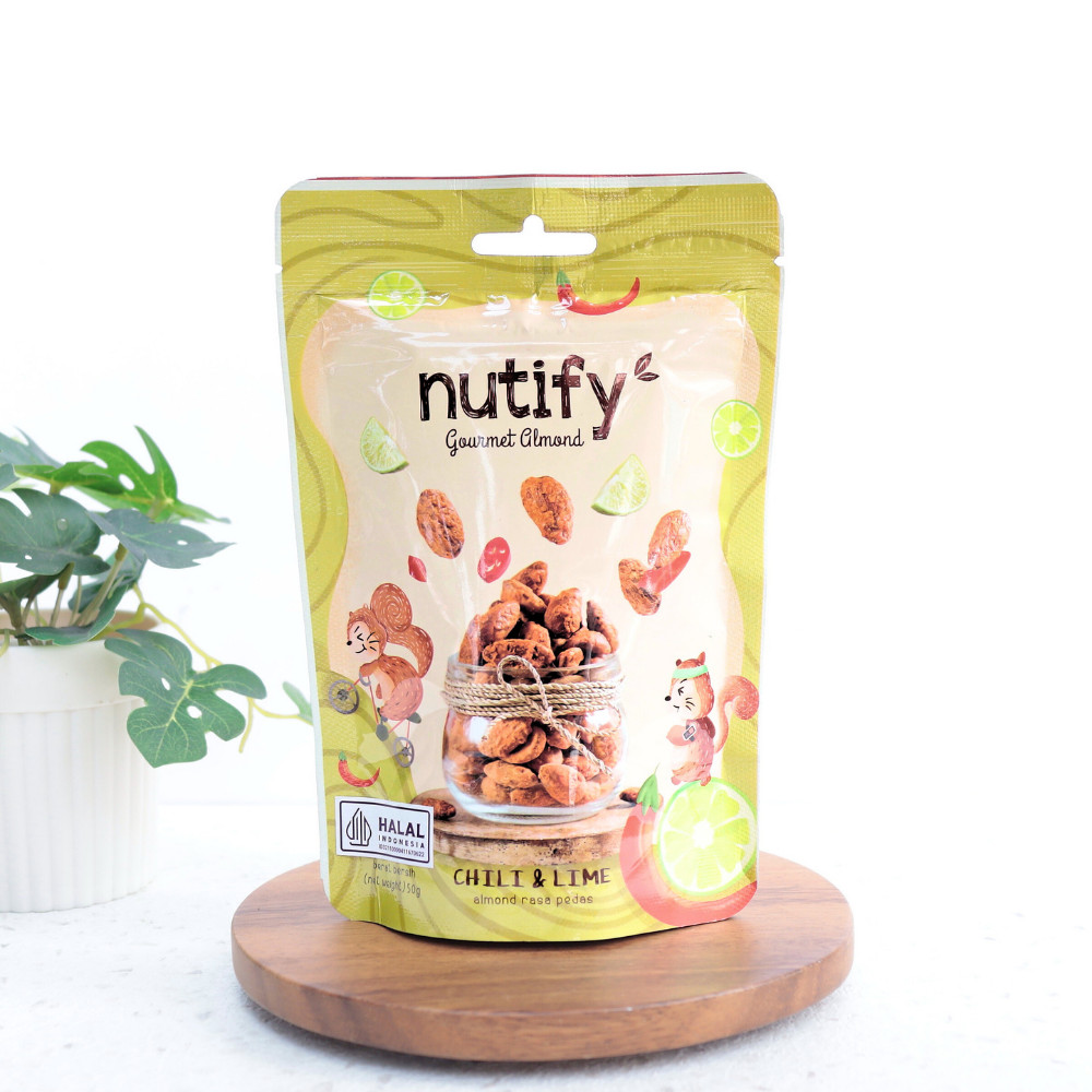 

50G Almond Chili & Lime 50g Snack Kacang Almond NUTIFY