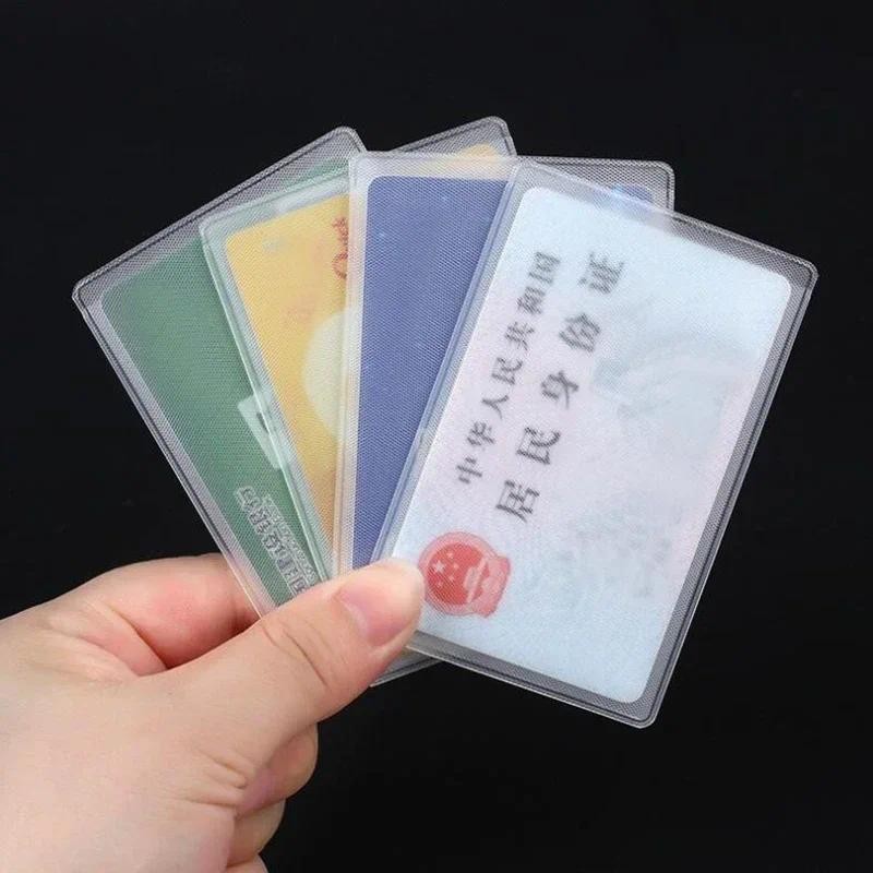 

1/5/10pcs PVC Transparent Card Holder Bus Business Case Bank Cret ID Card Holder Cover Identification Card Container Holder