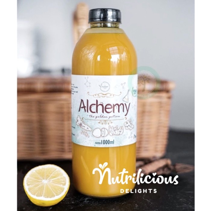 

1 Liter Alchemy The Golden Potion Namaste Organic Jamu Minuman Herbal Kunyit Jahe Merah Kencur Lada Hitam Lemon Cuka Apel