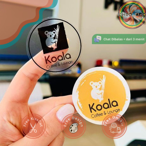 

chromatic SBV 2-7 Print Cetak Stiker Logo Olshop Custom Sticker Label Makanan Anti Air Free Desain