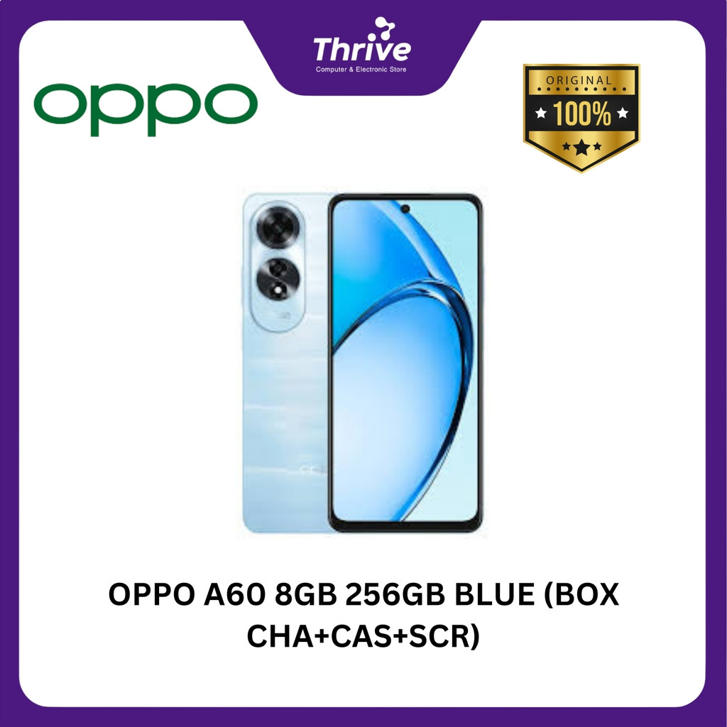 OPPO A60 8GB 256GB BLUE (BOX CHA+CAS+SCR)