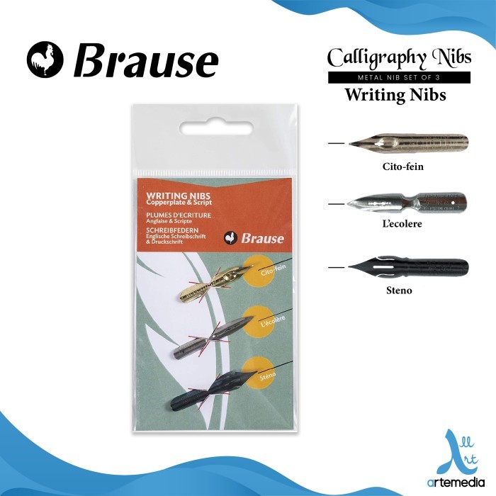 

best -Mata Pena Kaligrafi Brause Set 3 Metal Nib Calligraphy Writing - WRITING NIB