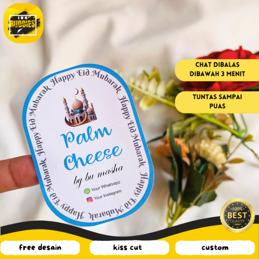 

INB CETAK STIKER LABEL TOPLES KUE KERING ELEGAN RAMADHAN IDUL FITRI MURAH CUSTOM DESAIN OVAL