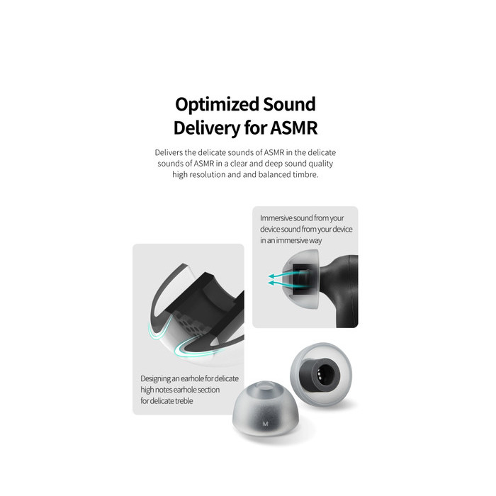 AZLA SednaEarfit MAX ASMR for IEM & TWS | Medical Silicone Eartips - 1 PAIR SS