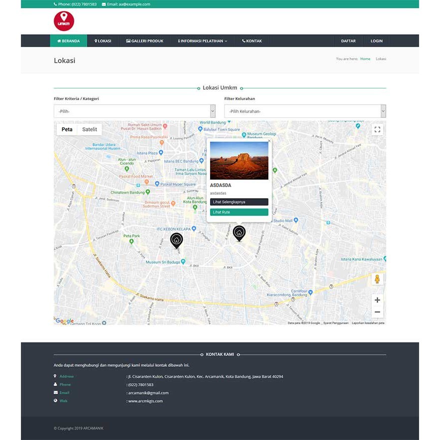 Gis Umkm Menggunakan Google Map Api Key Dengan Php Mysql
