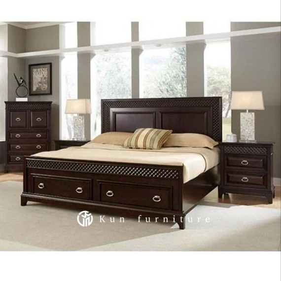 tempat tidur minimalis jati, dipan jati minimalis, set kamar minimalis | Kun furniture