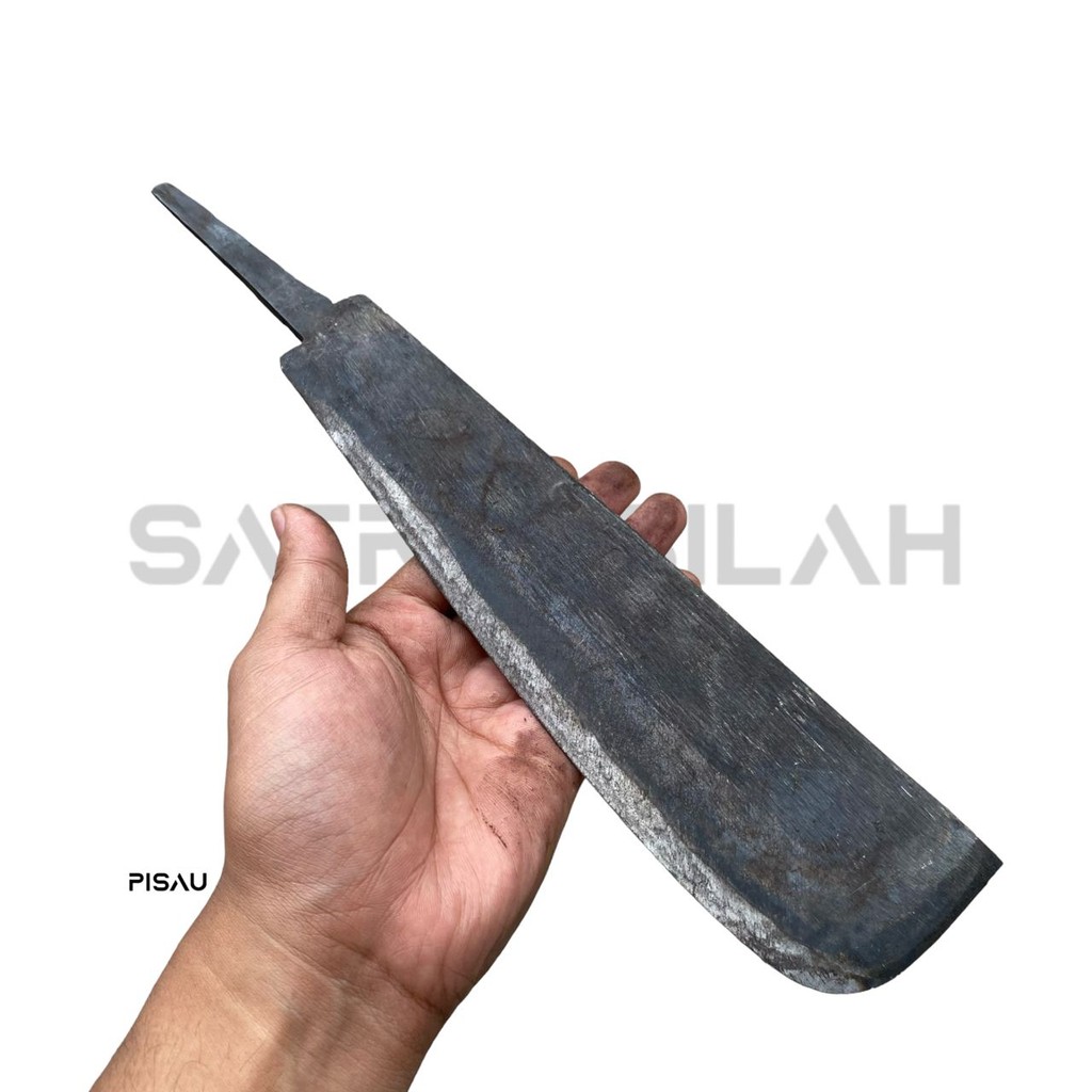 Asking SATRIABILAH - Golok Kupas Kelapa Dan Cincang Daging Bilah Mentah Baja Per Asli Cibatu 25 Cm