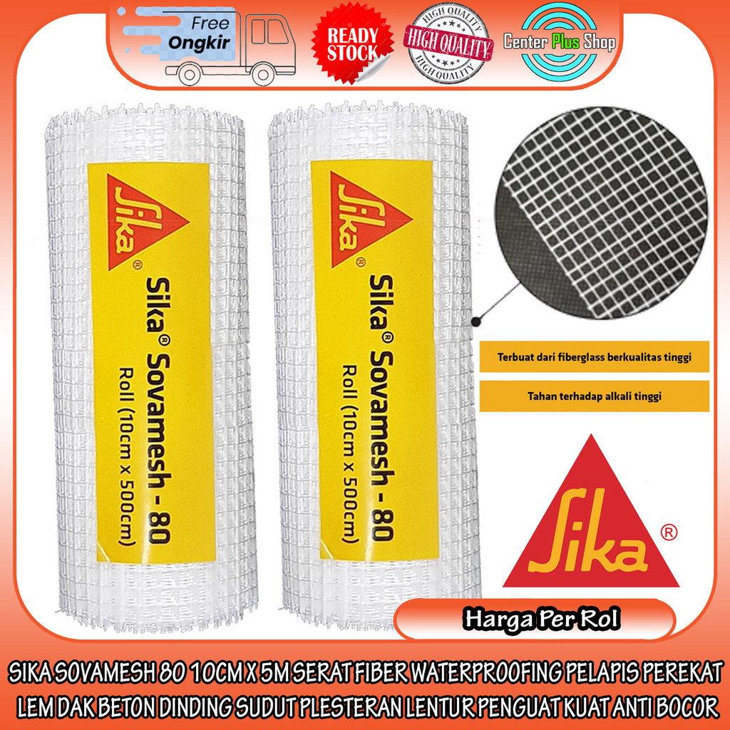 Sika Sovamesh 80 10cm X 5m Serat Fiber Waterproofing Pelapis Perekat Lem Dak Beton Dinding Sudut Ple