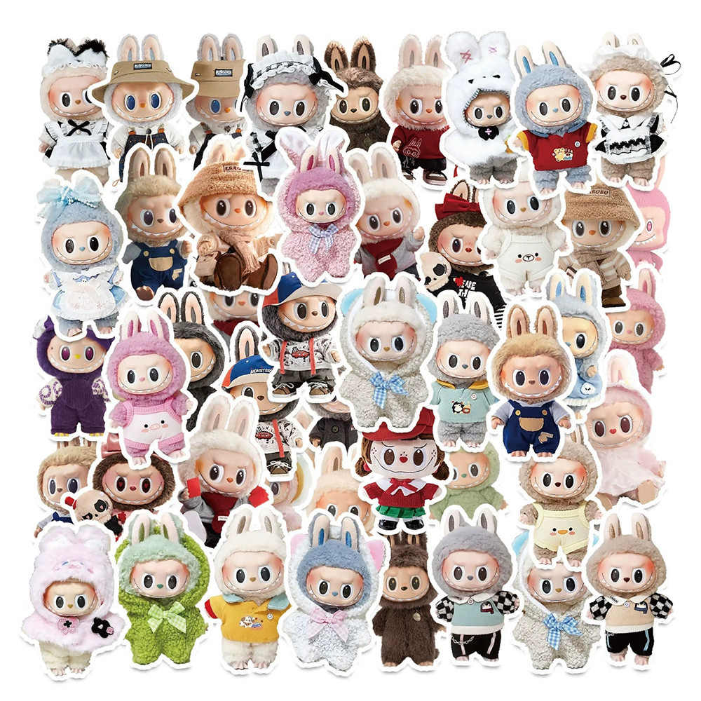 

10/30/50pcs Cute Cartoon Labubu Graffiti Stickers Kawaii Decals DIY Laptop Notebook Phone Suitcase Decoration Sticker Kids Toys