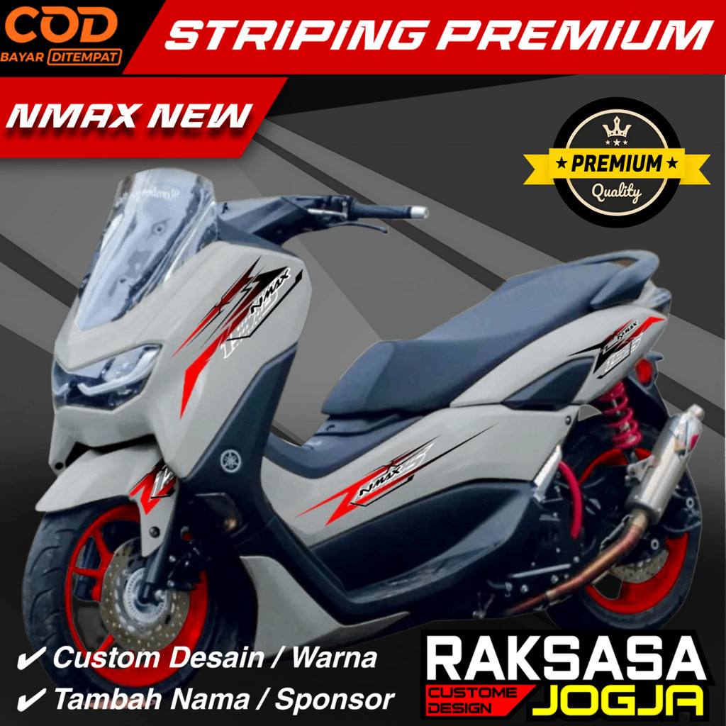 STRIPING NMAX NEW THAILAND TRANSPARAN BAHAN VINIL MAX DECAL 18