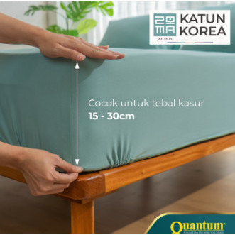 Sprei Katun Korea Zoma by Quantum - Sprei Set Polos Kasur - 140 x 200, Motif Floral IS