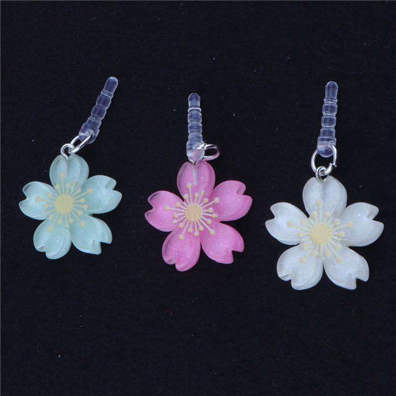 Resin Sakura Dust Plug Charm Kawai Earphone Jack Anti Dust Cap Aux Dust Protection Stopper 3.5MM Jac