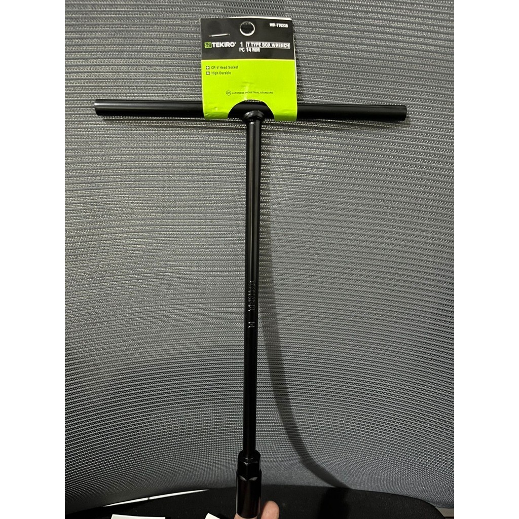 TEKIRO Kunci T 14mm Hitam Kunci Sok T Shock 14 mm Socket Panjang