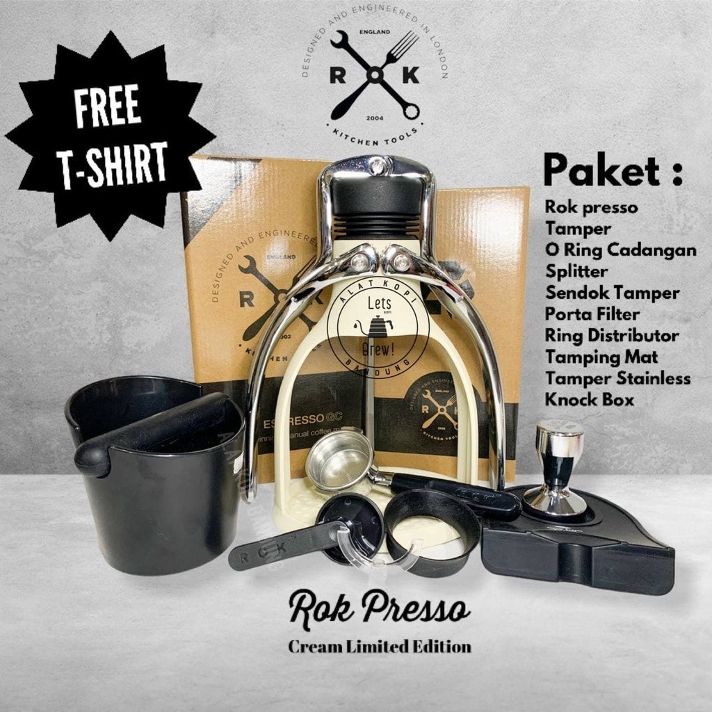 PAKET ROK PRESSO GC 2020 + TAMPER + TAMPING MATE + KNOCK BOX 01 / PAKET ROKPRESSO GC