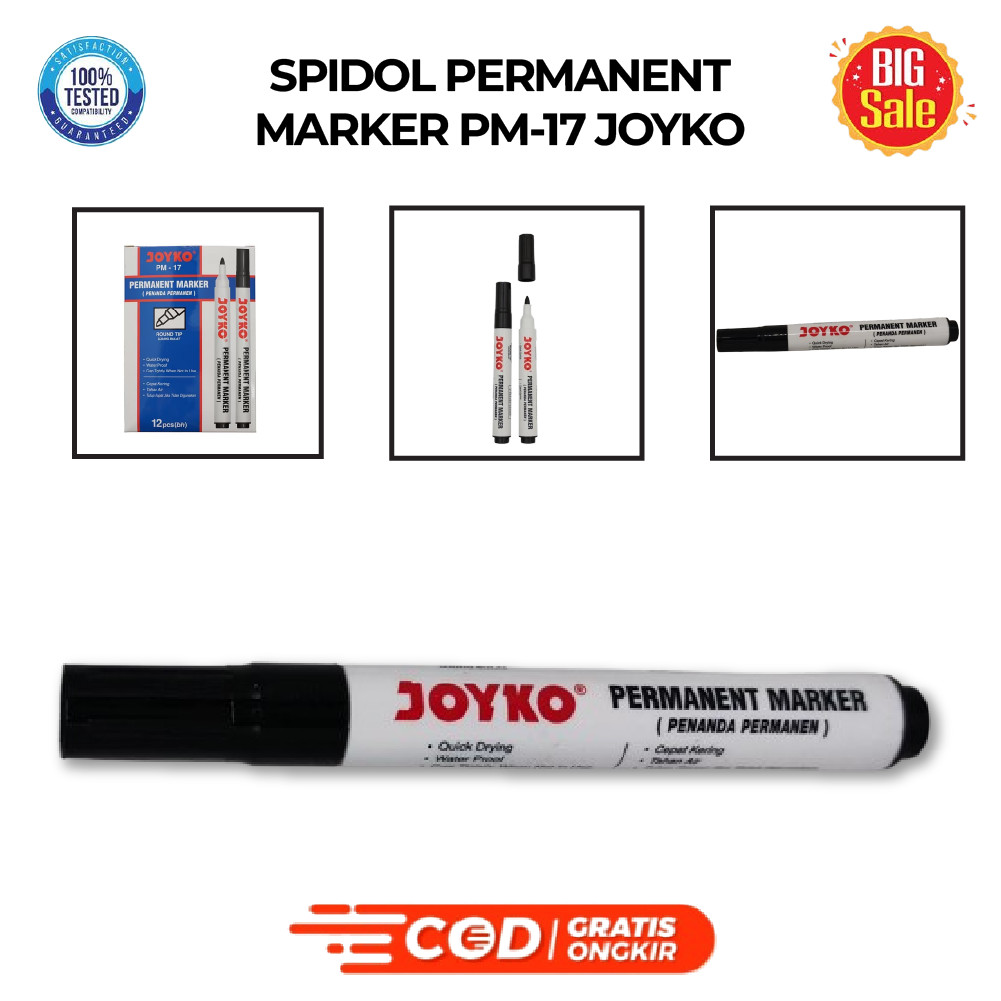 

Spidol Permanent Marker PM-17 Joyko (Pcs)