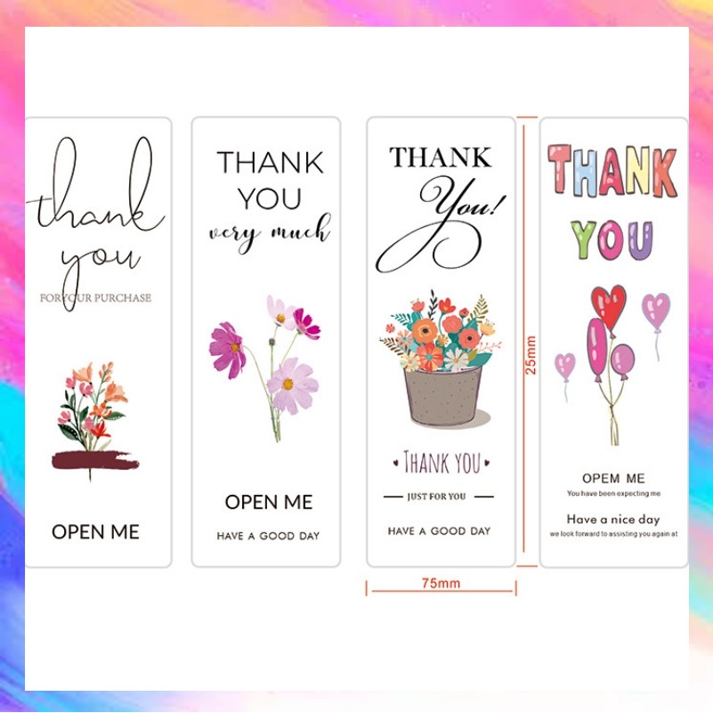 

Sticker Thank You for Your Order / Business 2,5 x 7,5 cm 120 Pcs/ Roll - GF0567