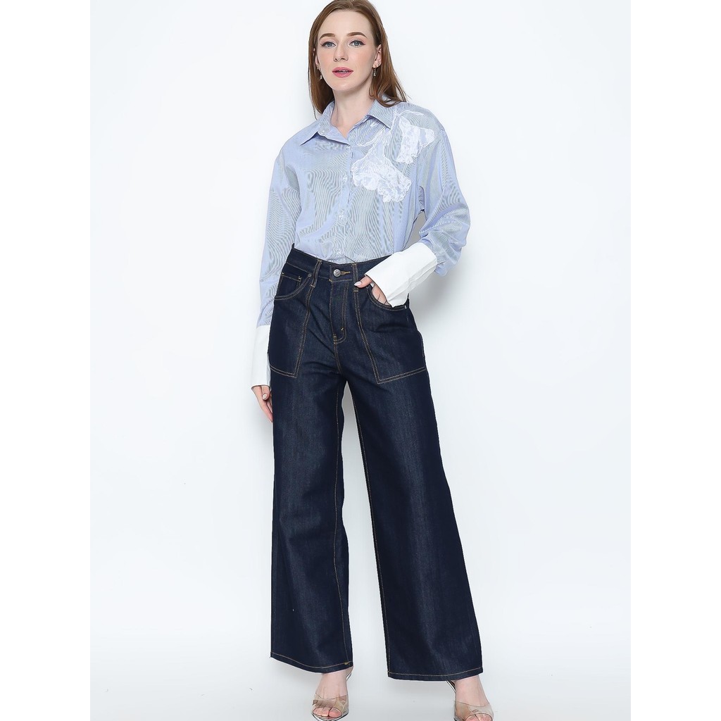 Lois Celana Jeans Basic Leg Wide FWL007